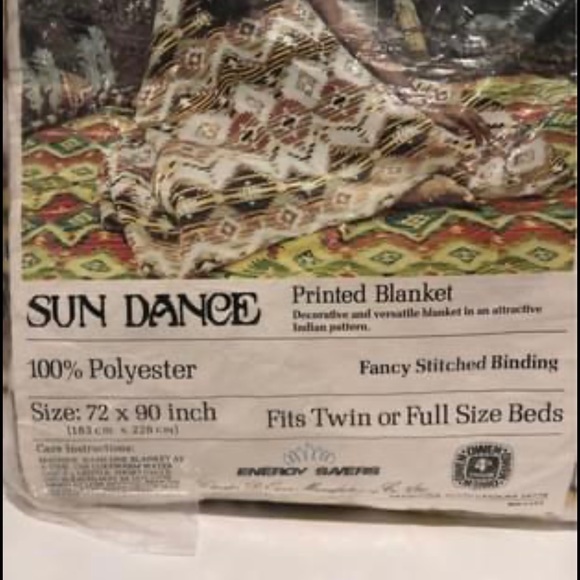Sun Dance printed blanket Indian pattern - Picture 5 of 5